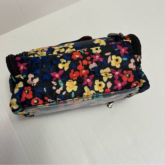 Lug Mini Trolley Cosmetic Case Black Floral - Picture 2 of 5